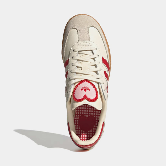 Samba OG Valentines Day Grade School Lifestyle Shoes (Cream White/Better Sarlet/Gum)