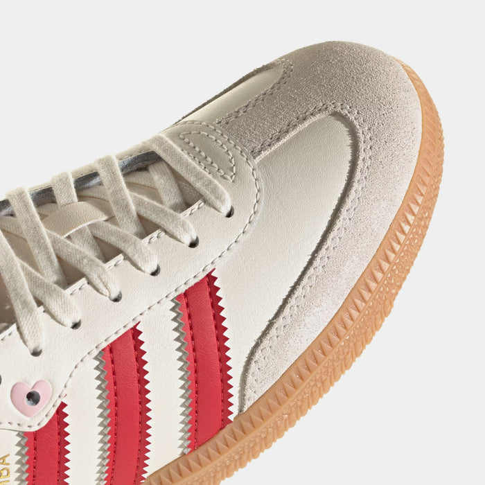 Samba OG Valentines Day Grade School Lifestyle Shoes (Cream White/Better Sarlet/Gum)