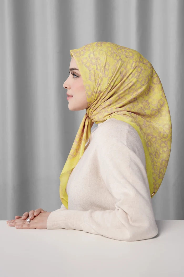 samla de fleur scarf in acacia by buttonscarves side view