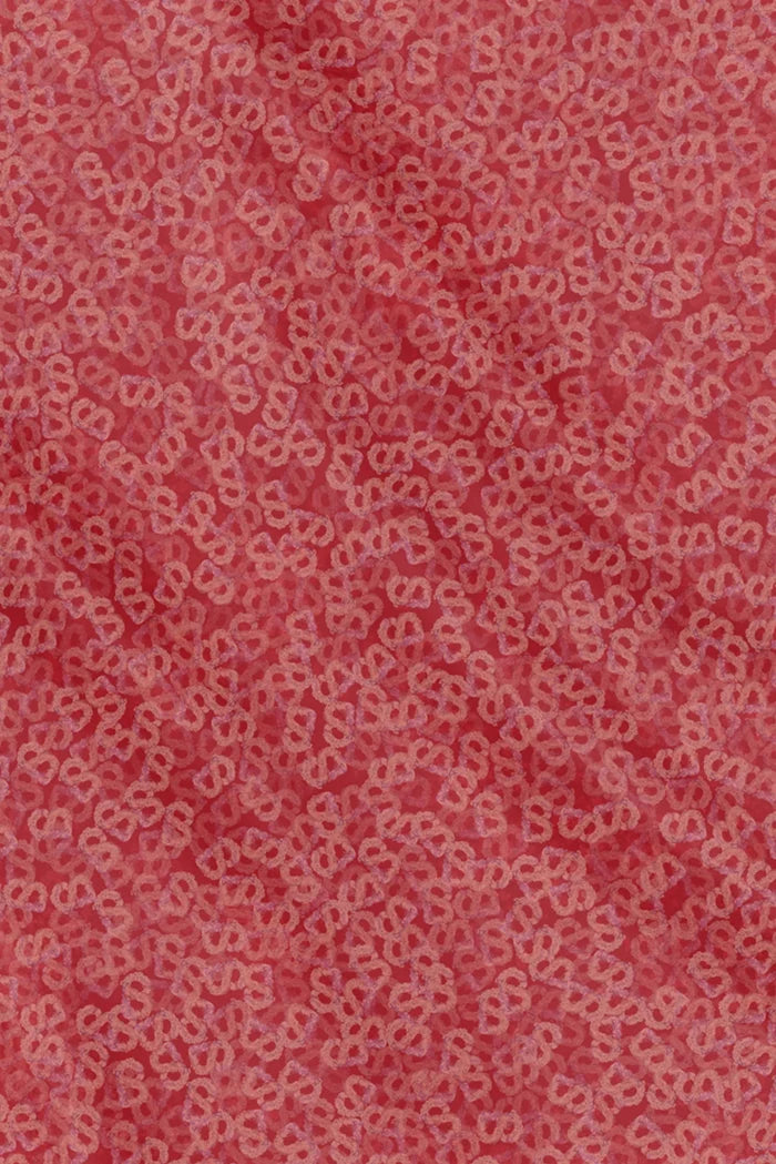 samle de fleur scarf in brick red by buttonscarves motifs detail