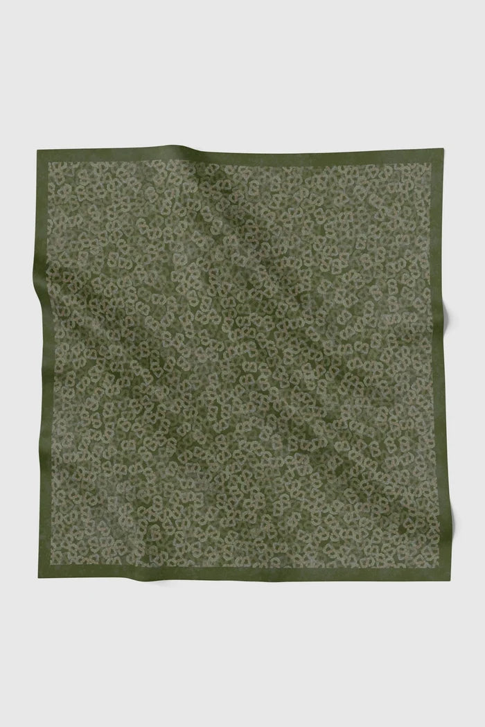 samla de fleur scarf in deep olive by buttonscarves