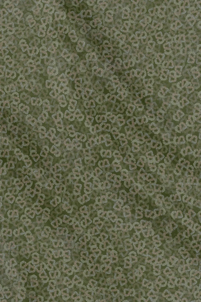 samla de fleur scarf in deep olive by buttonscarves motifs detail
