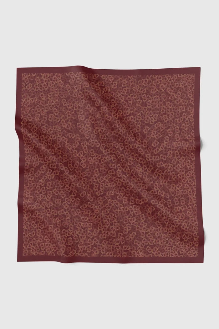 samle de fleur scarf in red mahogany by buttonscarves
