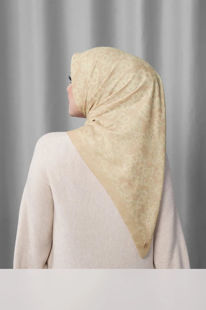 samla de fleur in sand by buttonscarves back view