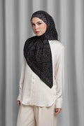 samla de fleur tie back square scarf in black by buttonscarves style look