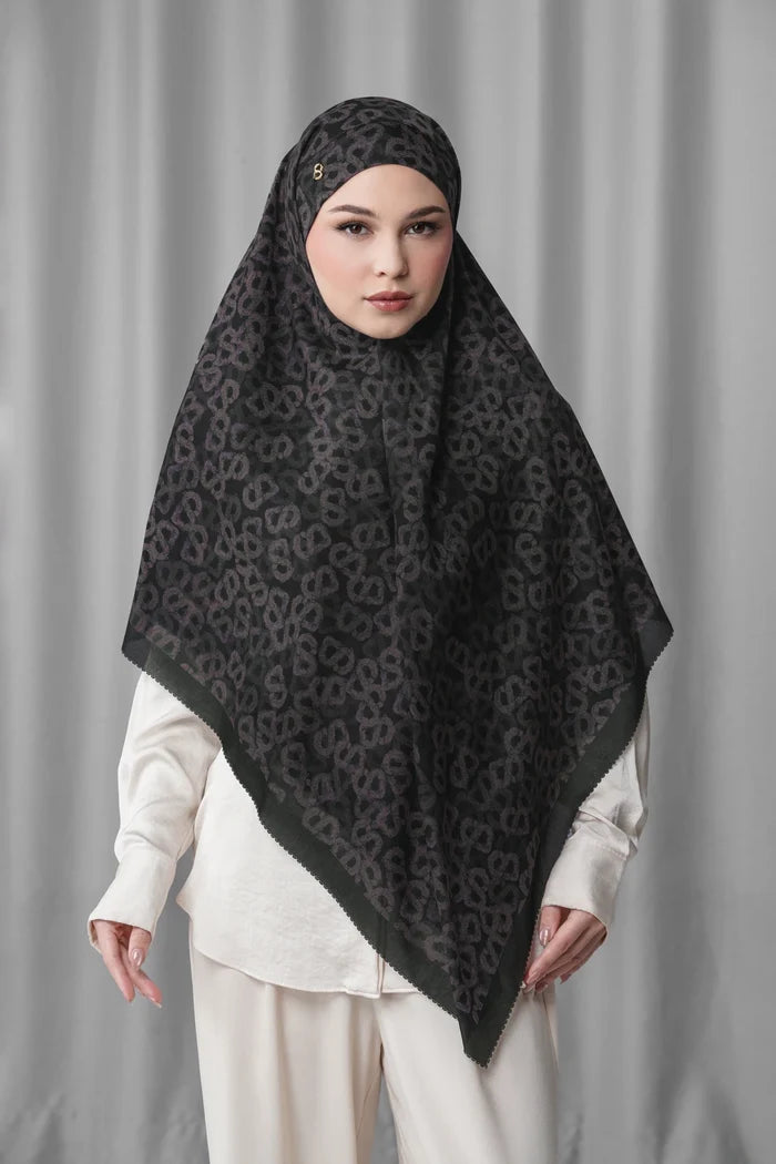 samla de fleur tie back square scarf in black by buttonscarves style look