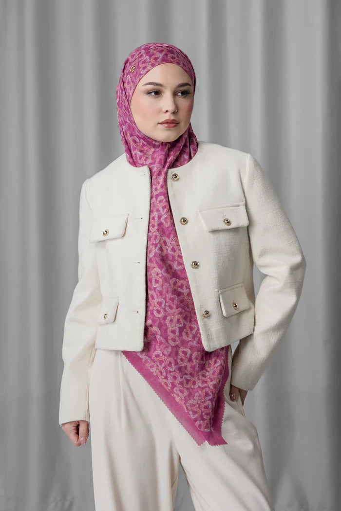 Samla de Fleur Tie Back Square - Boysenberry