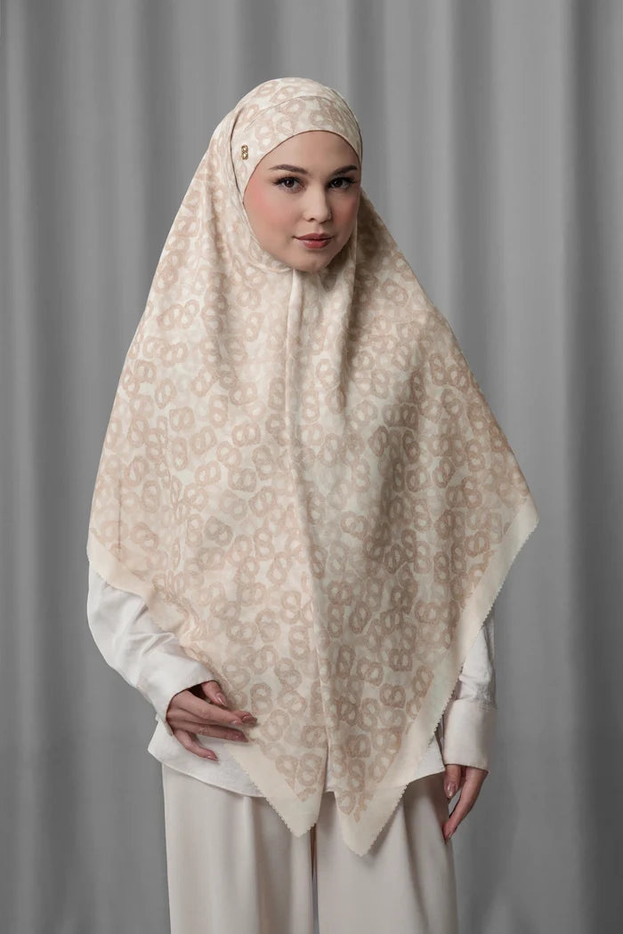 samla de fleur tie back square scarf in gray morn by buttonscarves