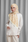 samla de fleur tie back square scarf in lily white by buttonscarves style look