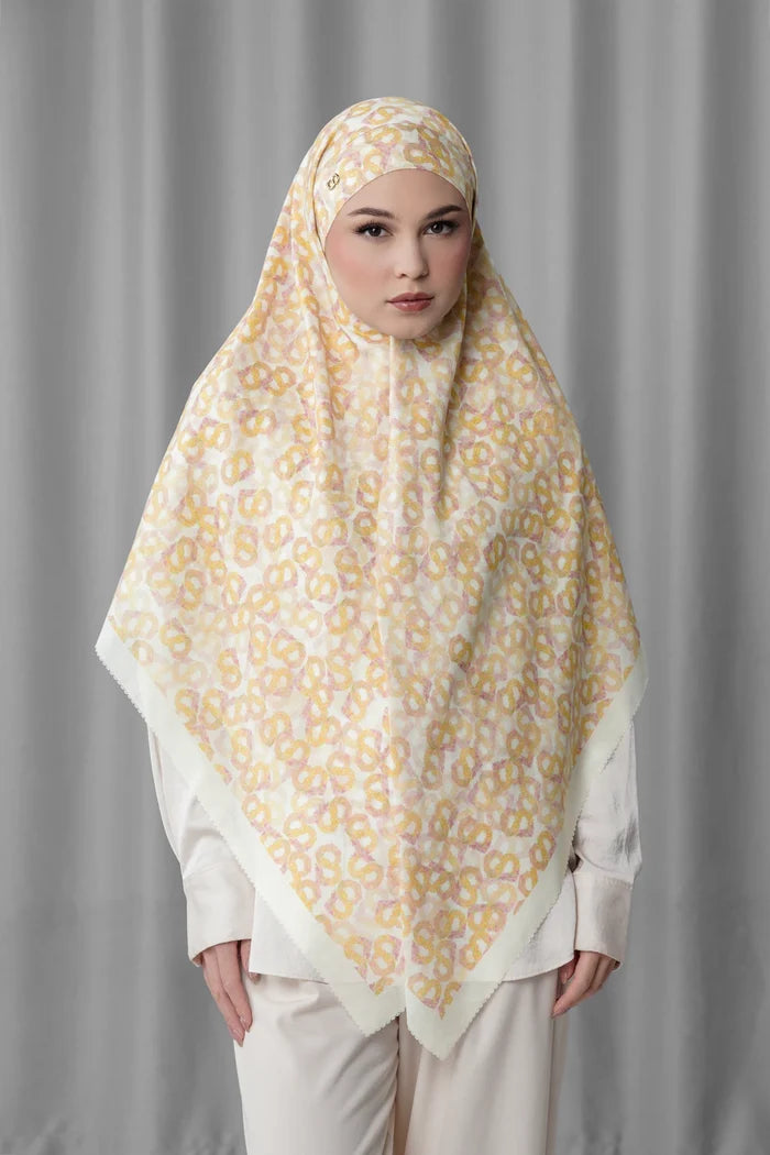 samla de fleur tie back square scarf in lily white by buttonscarves