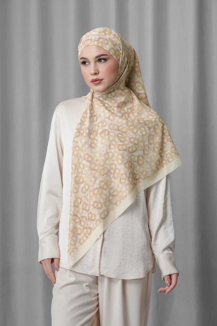 samla de fleur tie back square scarf in morn by buttonscarves