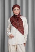 samla de fleur tie back square scarf in red mahogany by buttonscarves