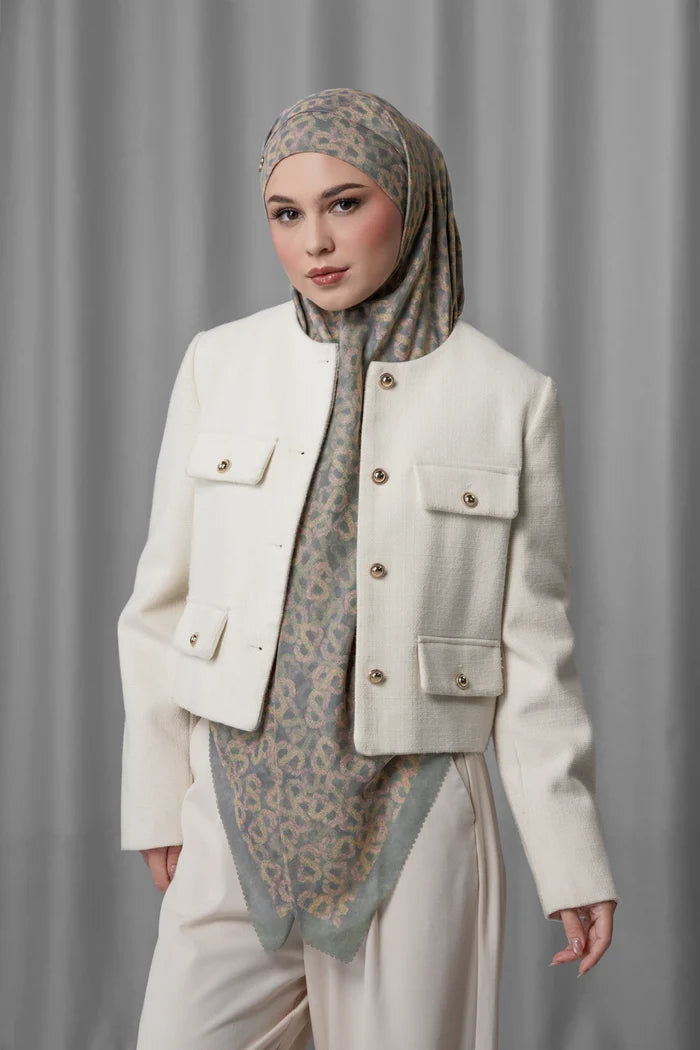 Samla de Fleur Tie Back Square - Smoked Pearl