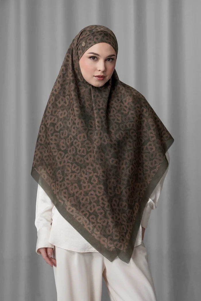 samla de fleur tie back square scarf in turkish coffee by buttonscarves