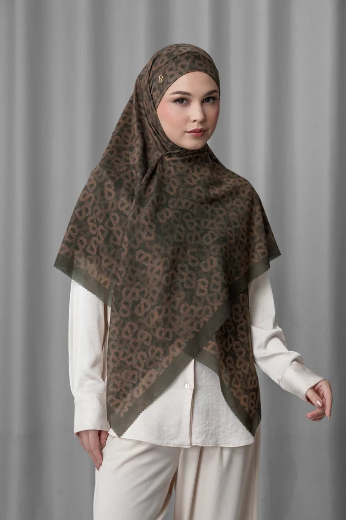 samla de fleur tie back square scarf in turkish coffee by buttonscarves