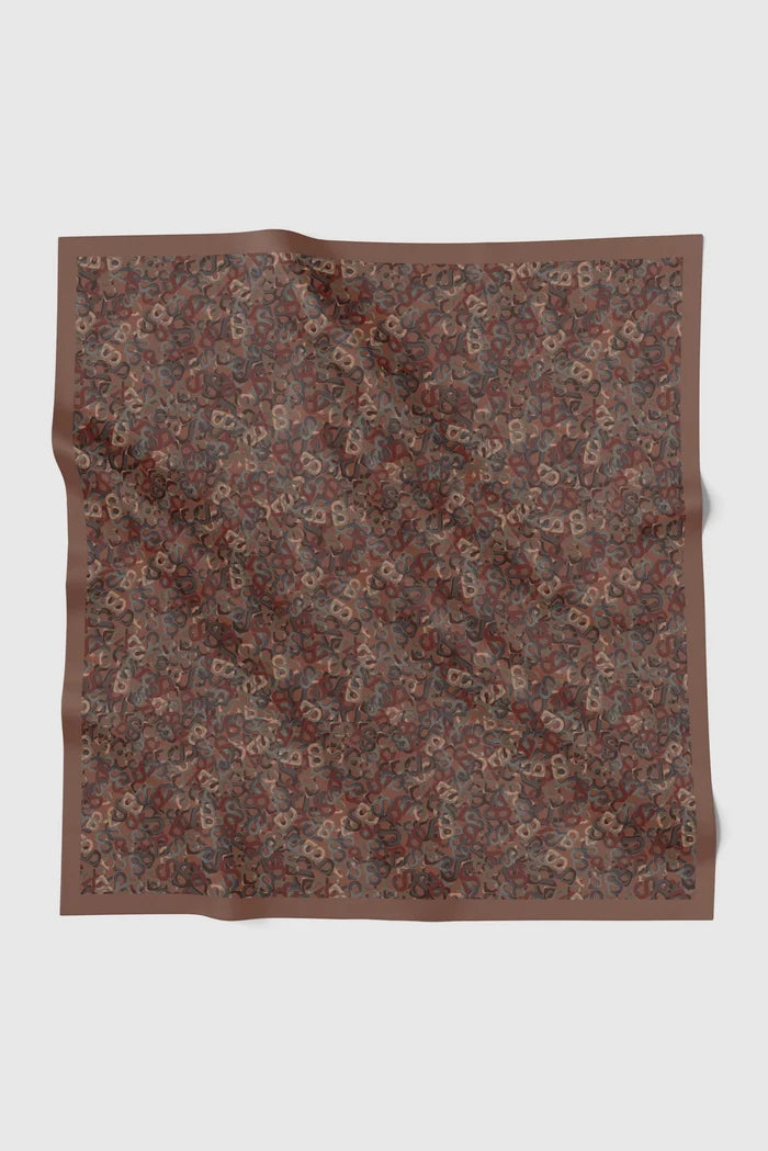 samla multicolor square scarf in bitter chocolate by buttonscarves