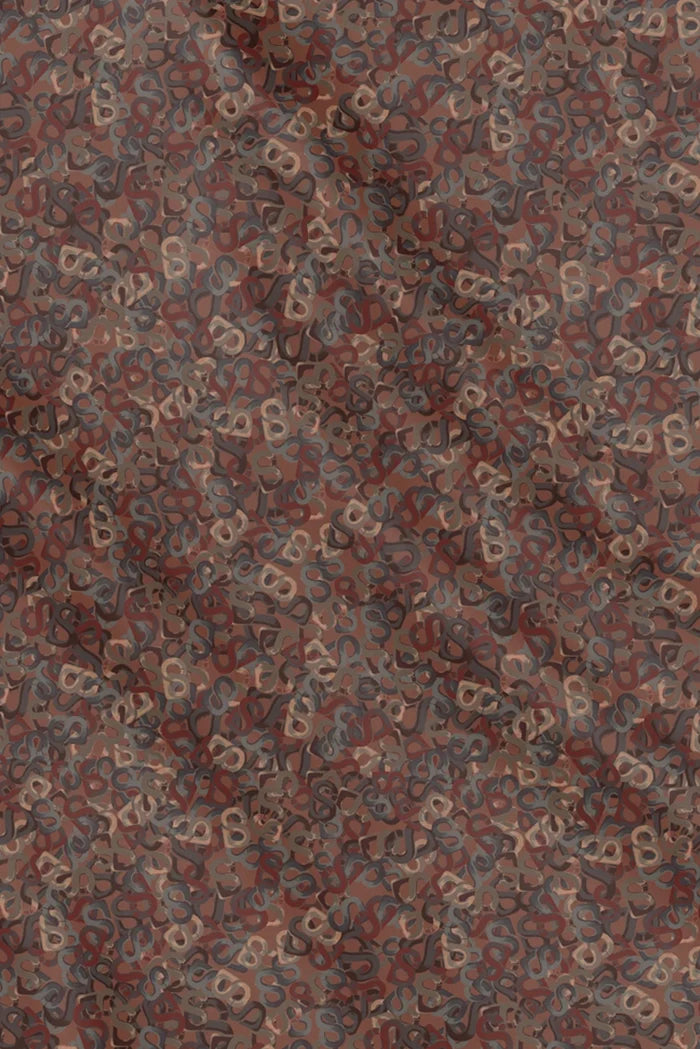 samla multicolor square scarf in bitter chocolate by buttonscarves pattern detail