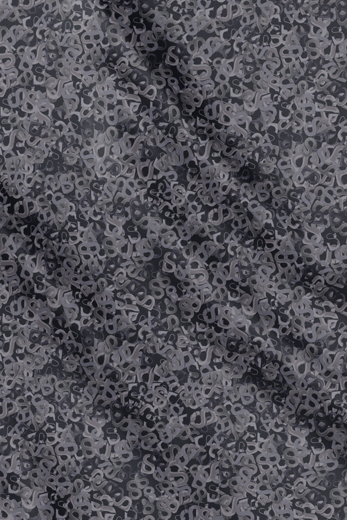 samla multicolor square scarf in charcoal by buttonscarves pattern detail