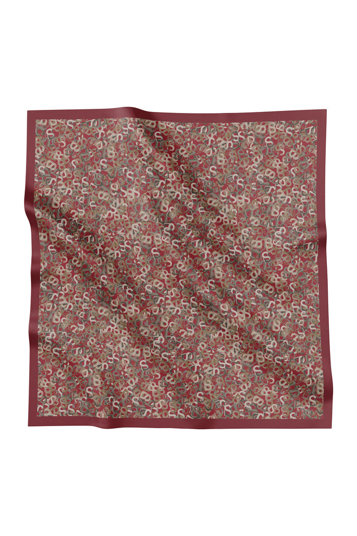 samla multicolor square scarf in cherry by buttonscarves