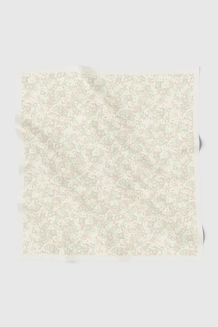 samla multicolor square scarf in coconut milk by buttonscarves