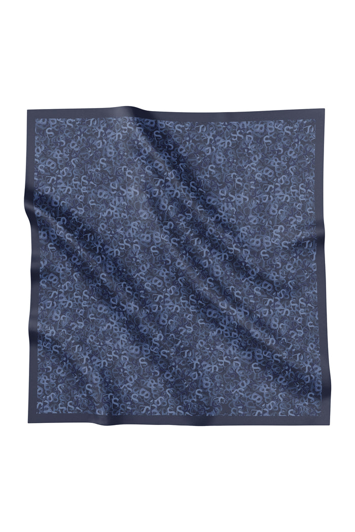 samla multicolor square scarf in deep ocean by buttonscarves
