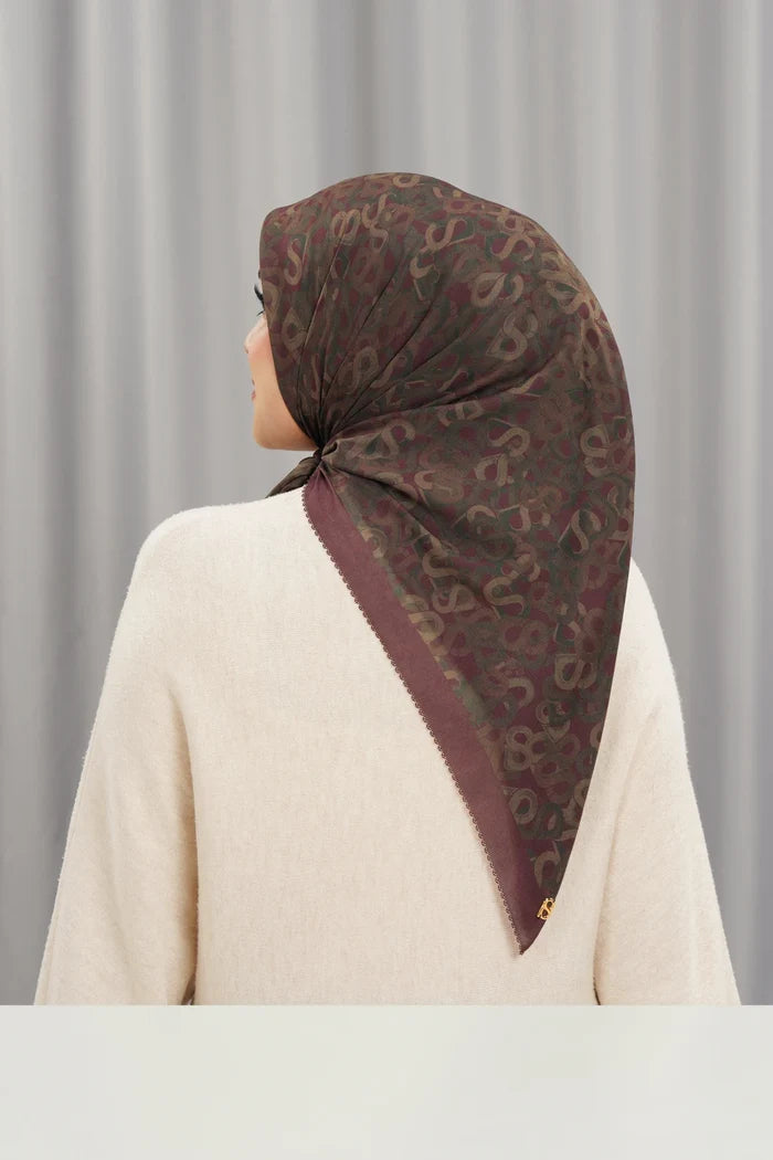 samla multicolor square scarf in java by buttonscarves back view