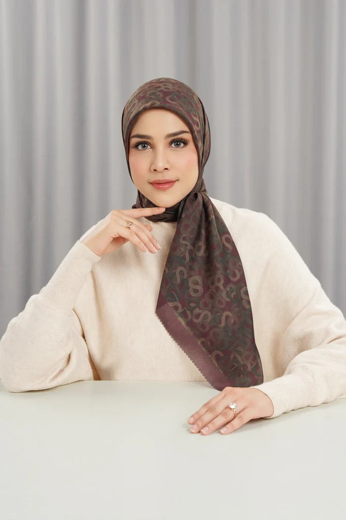 samla multicolor square scarf in java by buttonscarves front view