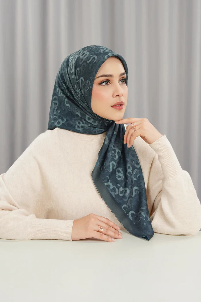 samla multicolor square scarf in oceana by buttonscarves