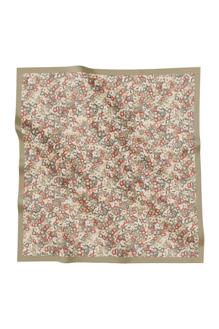 samla multicolor square scarf in olive by buttonscarves