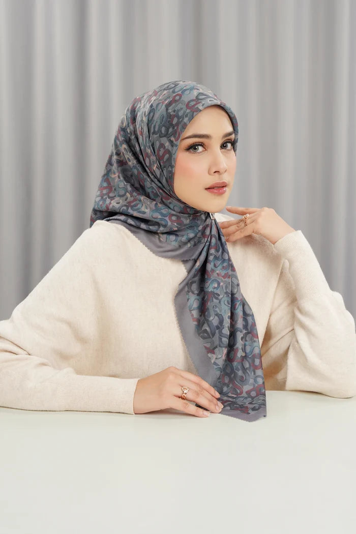 samla multicolor square scarf in shale by buttonscarves
