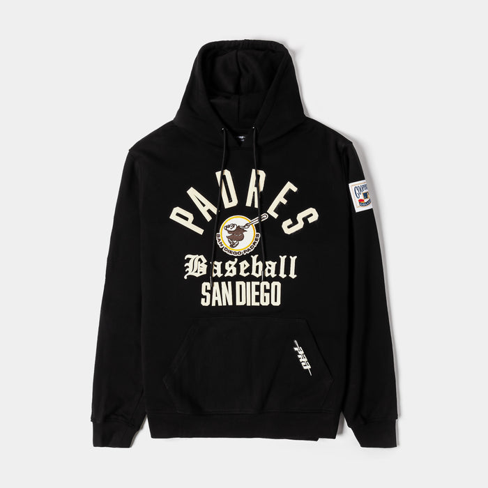 San Diego Padres Originals Fleece Pullover Mens Hoodie (Black/White)