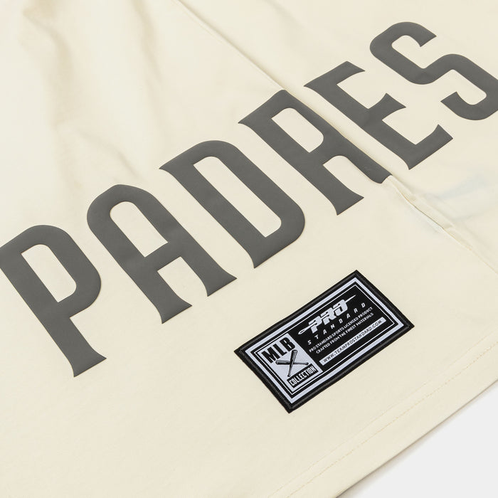 San Diego Padres Street Team Drop Shoulder Mens Short Sleeve Shirt (Beige/Gray)