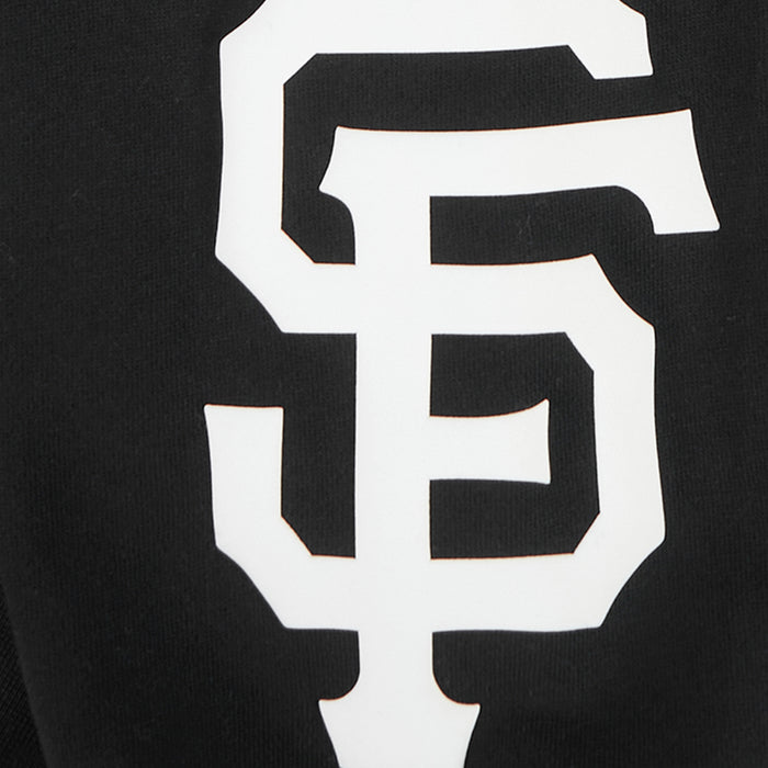 San Francisco Giants All Pro Drop Shoulder Fleece Zip Up Mens Hoodie (Black/White)
