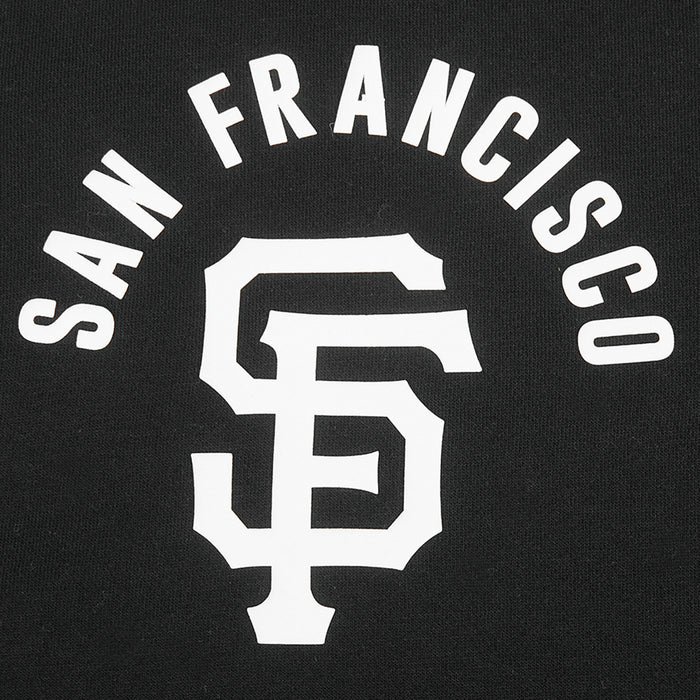 San Francisco Giants All Pro Drop Shoulder Fleece Zip Up Mens Hoodie (Black/White)