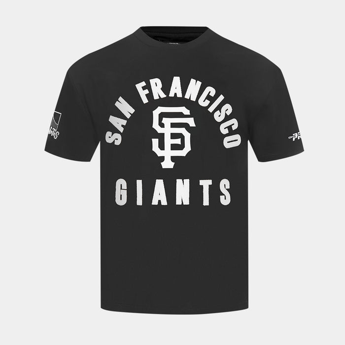 San Francisco Giants All Pro Drop Shoulder Mens Short Sleeve Shirt (Black/White)