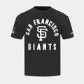 San Francisco Giants All Pro Drop Shoulder Mens Short Sleeve Shirt (Black/White)