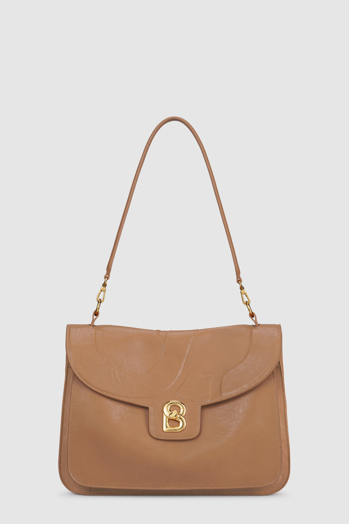savina bag in brown by buttonscarves