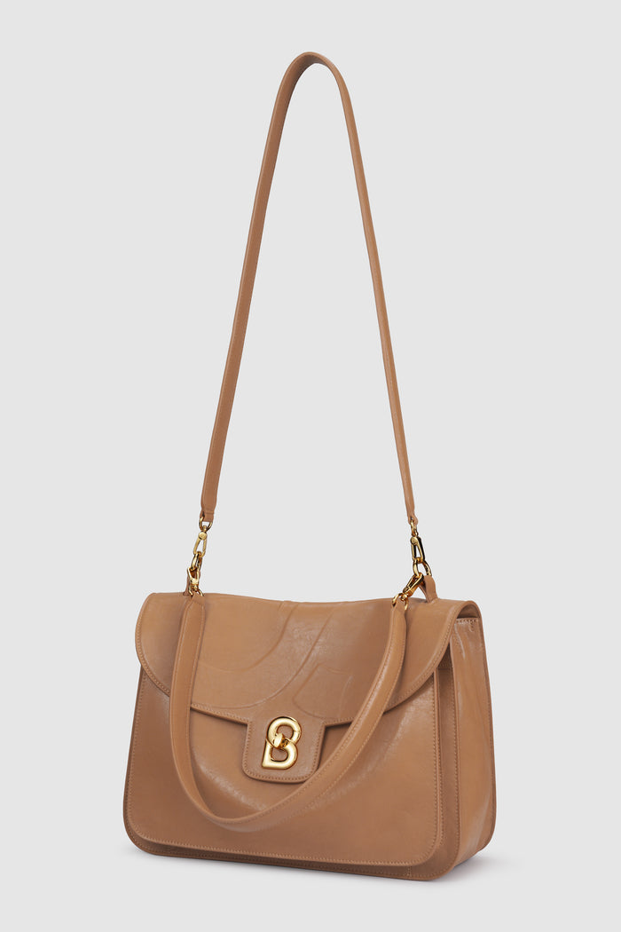 savina bag in brown by buttonscarves