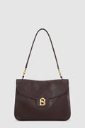 savina bag in dark brown by buttonscarves