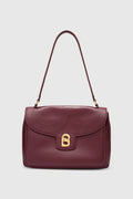 savina bag pebble leather in dark cherry by buttonscarves
