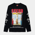 Savior Long Sleeve Mens Shirt (Black/Red)