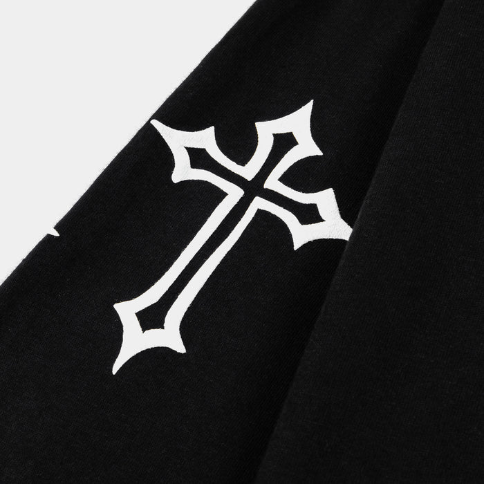 Savior Long Sleeve Mens Shirt (Black/Red)