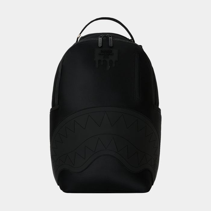 Shark Central Blacked Out Embossed Nylon Mens Backpack (Black)