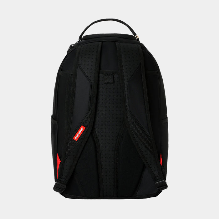 Shark Central Blacked Out Embossed Nylon Mens Backpack (Black)