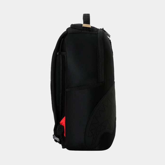 Shark Central Blacked Out Embossed Nylon Mens Backpack (Black)