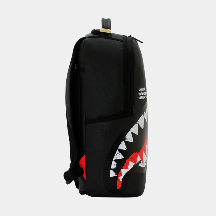 Shark Central Scribble Dibble Mens Backpack (Black/Red)