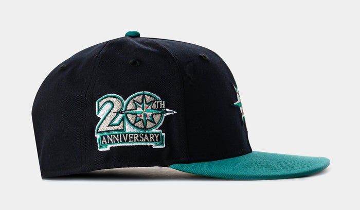 Shoe Palace Exclusive Seattle Mariners 20th Anniversay 59fifty Fitted Mens Hat (Navy/Green)