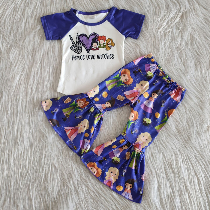 Short sleeve bell bottom pants Halloween outfits