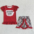 Short sleeve ruffles shorts summer outfits GSSO0057