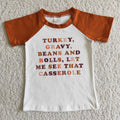 Short sleeve Tee Thanksgiving shirts   D5-3